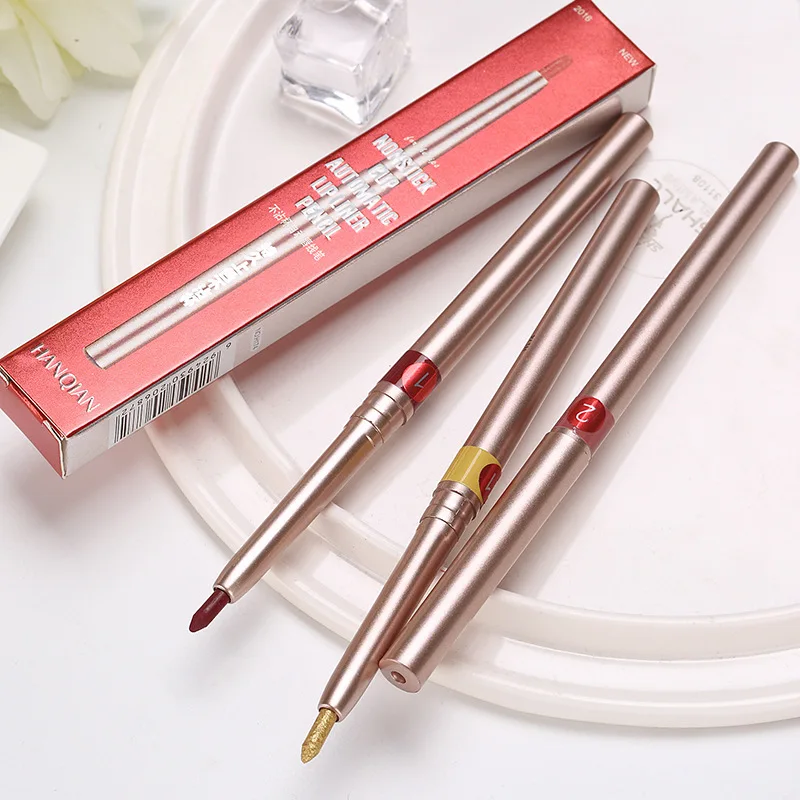 Automatic Rotating Lip Pencil Waterproof Lasting Non-bleaching Lip Liner Novice Cosmetics Lip Base Lipstick