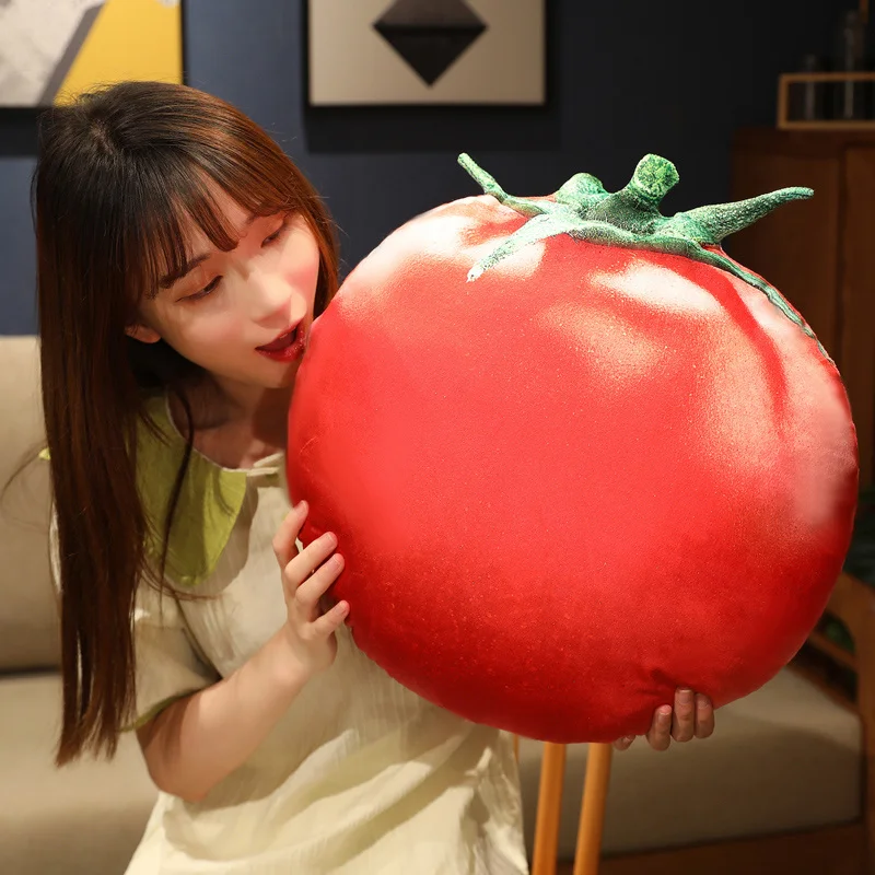 Comida dos desenhos animados vegetais brinquedos de pelúcia bonito macio simulação repolho cenoura berinjela tomate planta travesseiro decoração para casa boneca de pelúcia