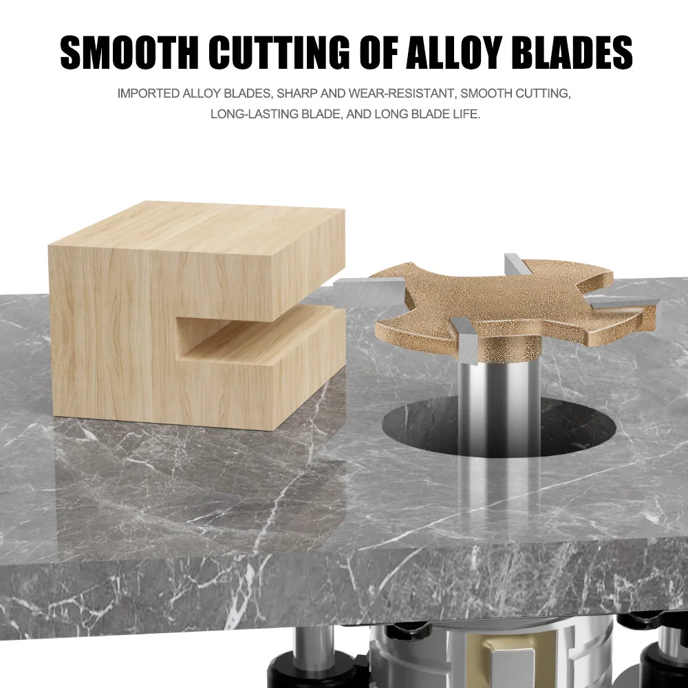 

1pcs Professional Grade 8mm Four-blade T-knife Woodworking Slotting Knife Woodworking Milling Cutter Large Diameter Notch Knife