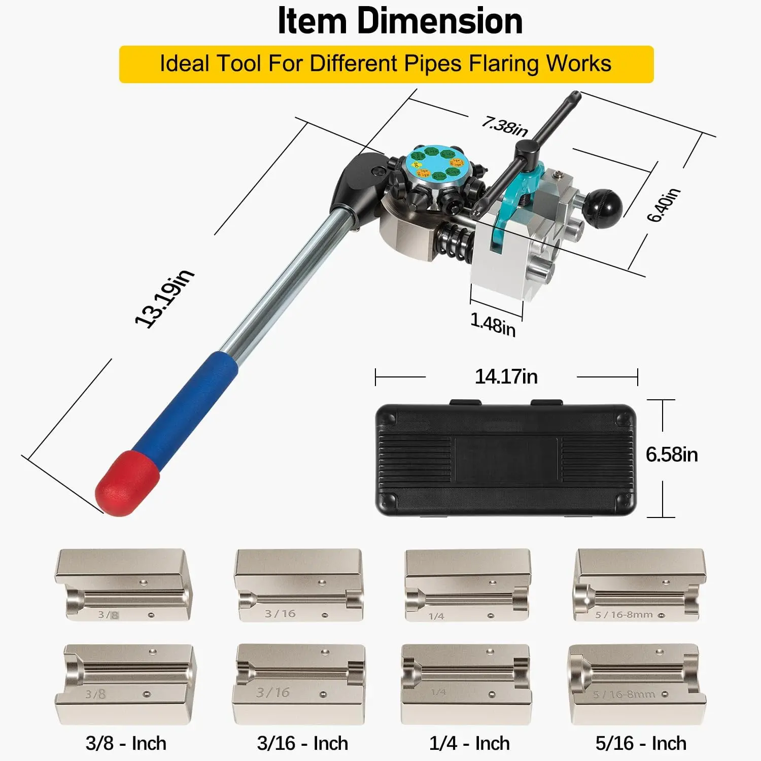 MX Professional Brake Line and Tubing Flaring Tool 45 Degree Set For 3/16\