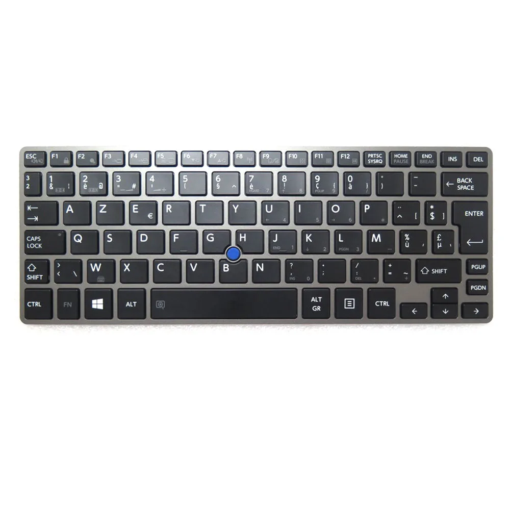 Belgium BE Laptop Keyboard For Toshiba For Portege Z30-B Z30T-B Black With Gray Frame With Backlit&Pointing New