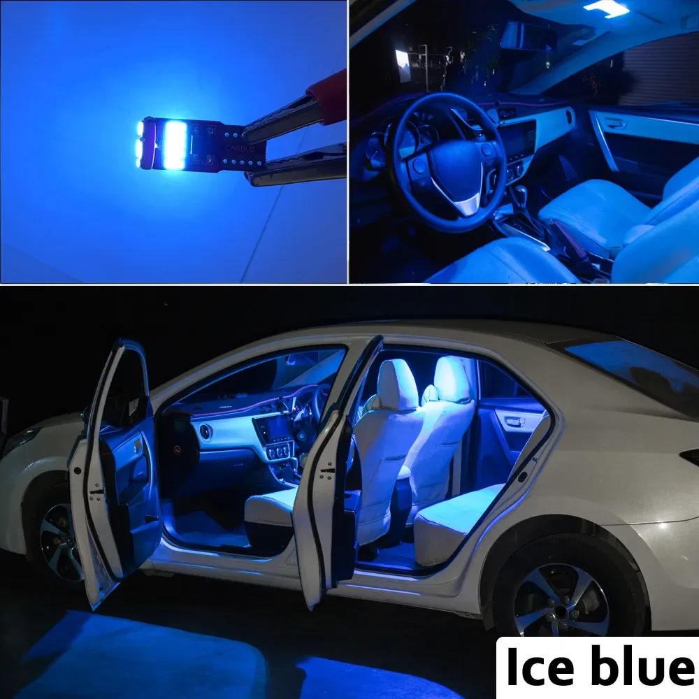 MDNG 8Pcs Car LED Interior Light Kit For 2007 2008 2009 2010 2011 Toyota Yaris Canbus Vehicle Bulb Dome Map Reading Trunk Lamp