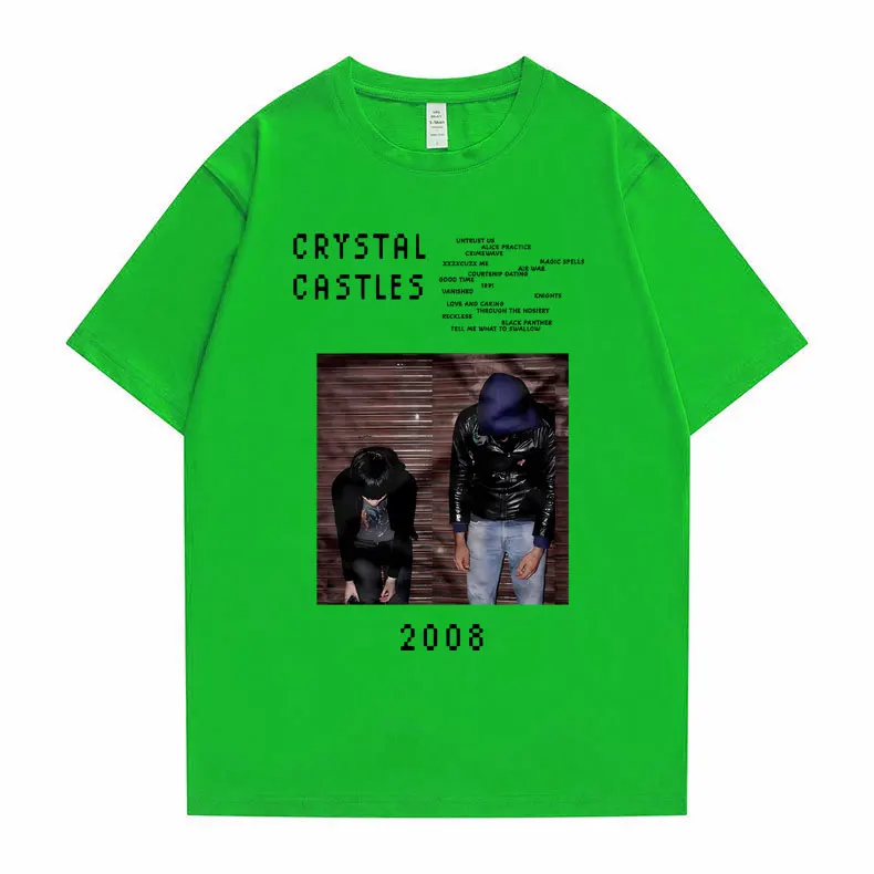 Crystal Castles Graphic T Shirts para homens e mulheres, vintage t