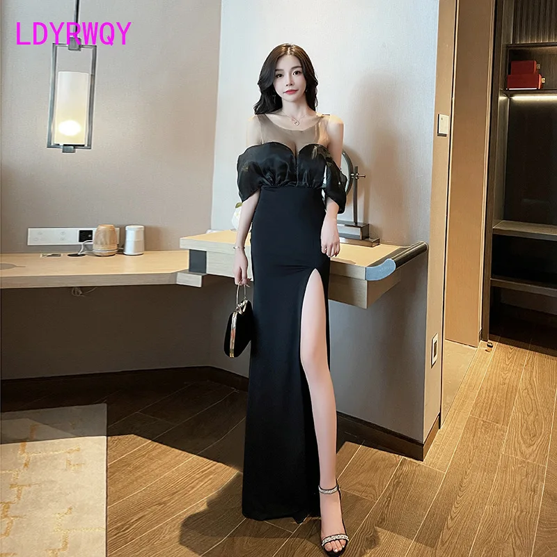 

2023 New Sexy Bra Wrap Hip Nightclub Long Dress Nightclub Style Open Backpack Hip Dress