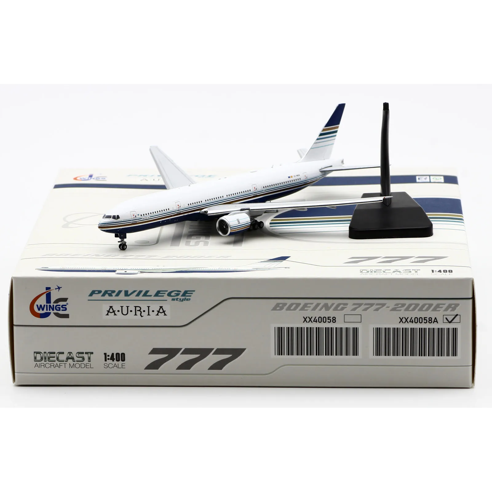 

XX40058A Alloy Collectible Plane Gift JC Wings 1:400 Privilege Style Boeing B777-200ER Diecast Aircraft Model EC-MUA Flaps Down