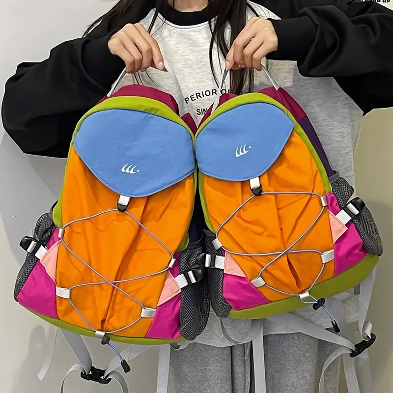 Crianças mochila para menino designer sacos arco-íris contraste mochila r casual mochila de viagem bagagem feminina sacos escolares mochila Рюкзак