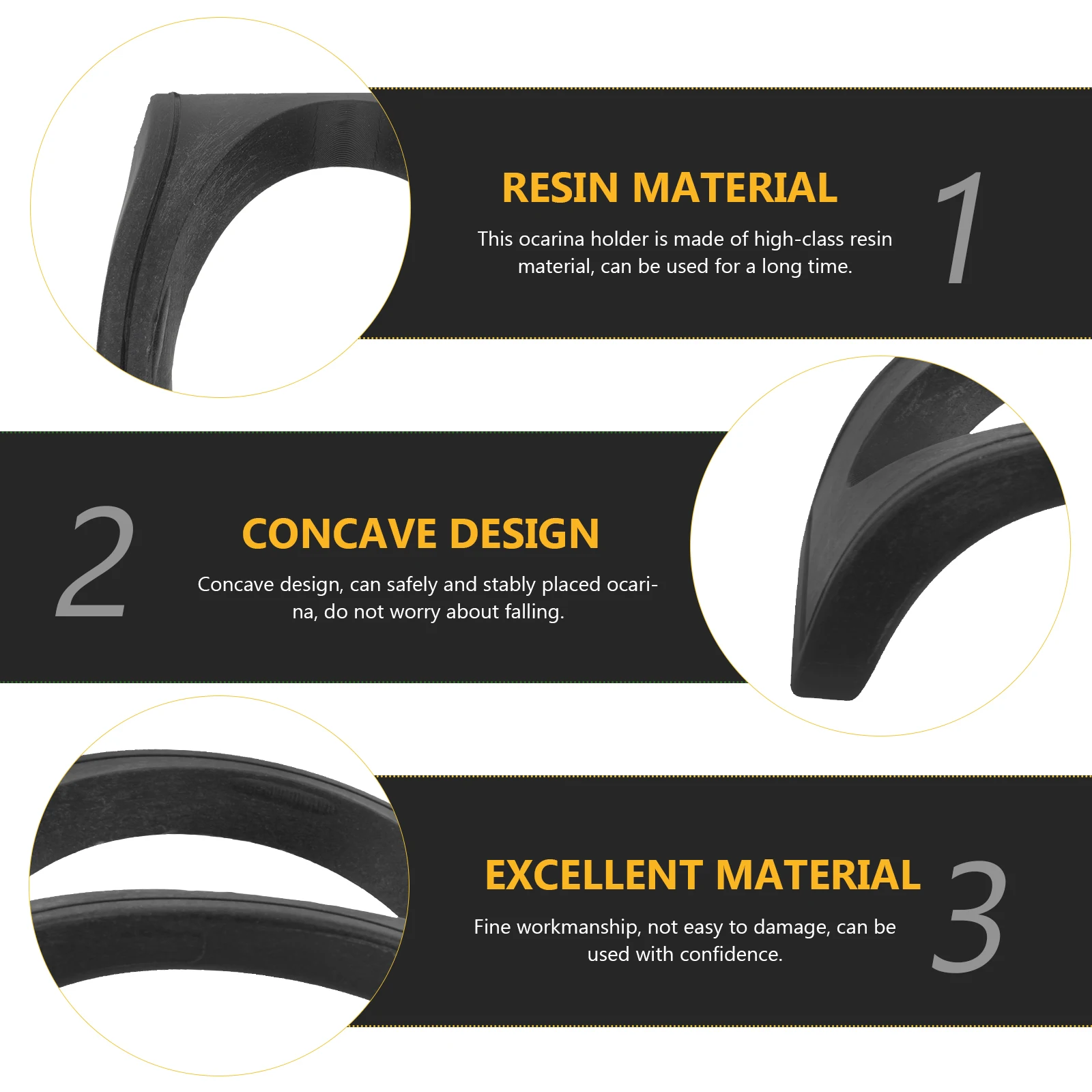 

8pcs Stand Resin Base Portable Ocarina Stand Bracket Musical Instrument Holder Portable Groove Design Anti Slip Stable