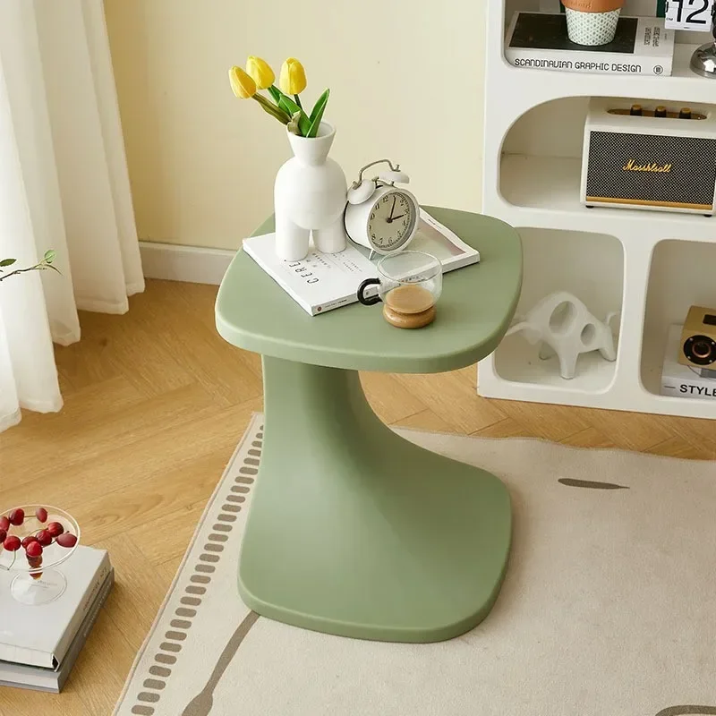 Bedside Coffee Table Plastic Irregular Modern Simple Design Small Bedroom Coffee Cabinet Living Room Floor Meuble Room Furniture