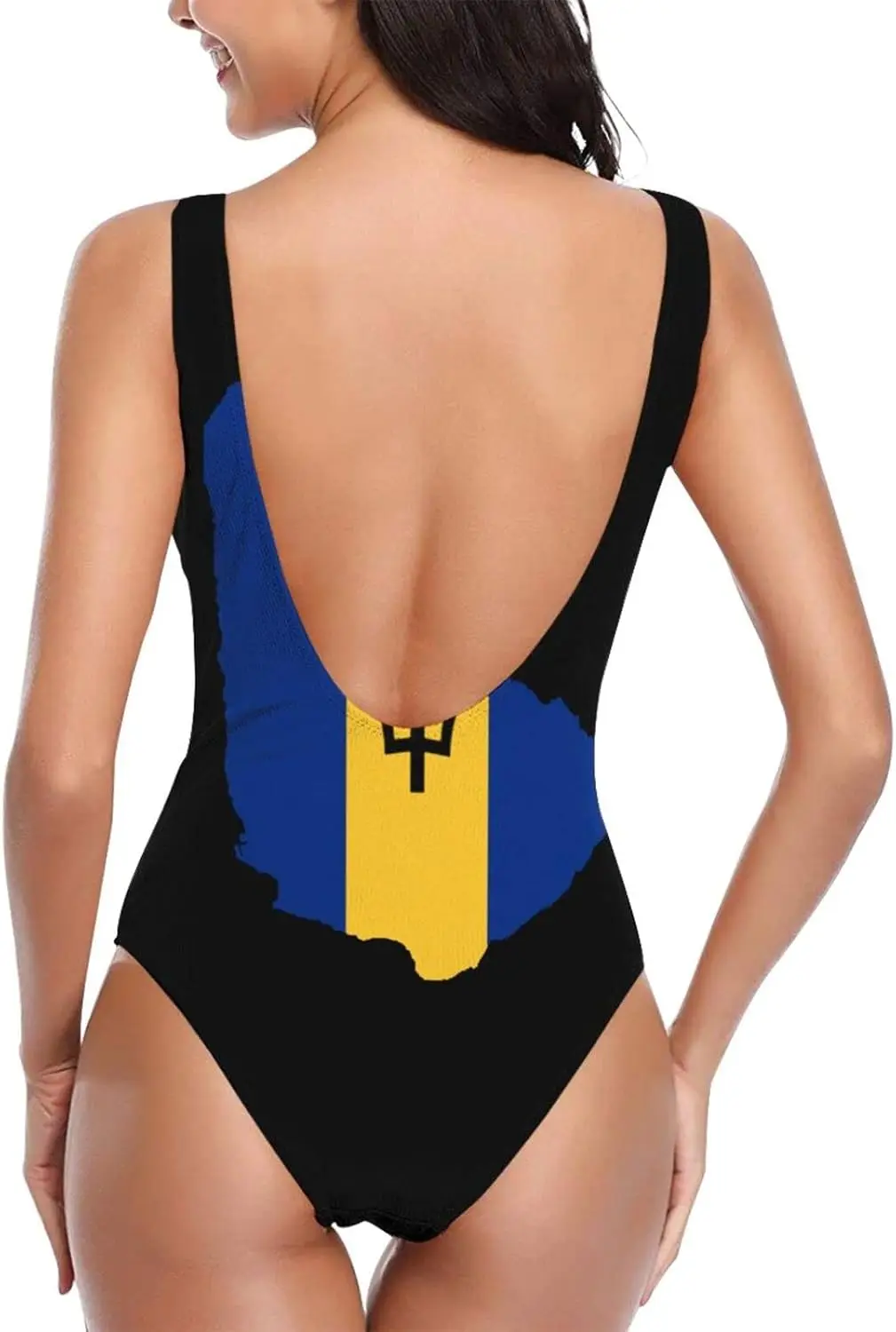 Costumi da bagno interi da donna con bandiera Barbados Costumi da bagno sexy Costumi da bagno alla moda Monokini Set bikini da spiaggia