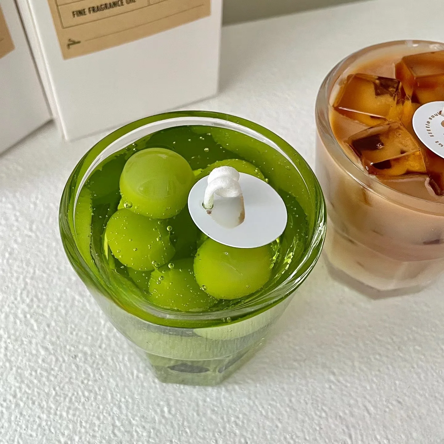 Simulation Grapes Scented Candle Silicone Mold Fruits Milk Tea Decor Modeling Candle Diy Plaster Mold Mochi Squishy Toy Mould