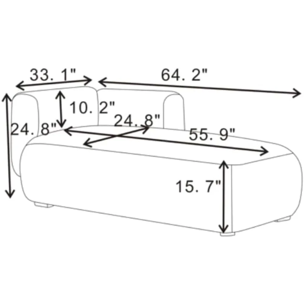 Gestoffeerde chaise binnen voor woonkamer slaapkamer bureaustoelen lounge bank, chaise longue