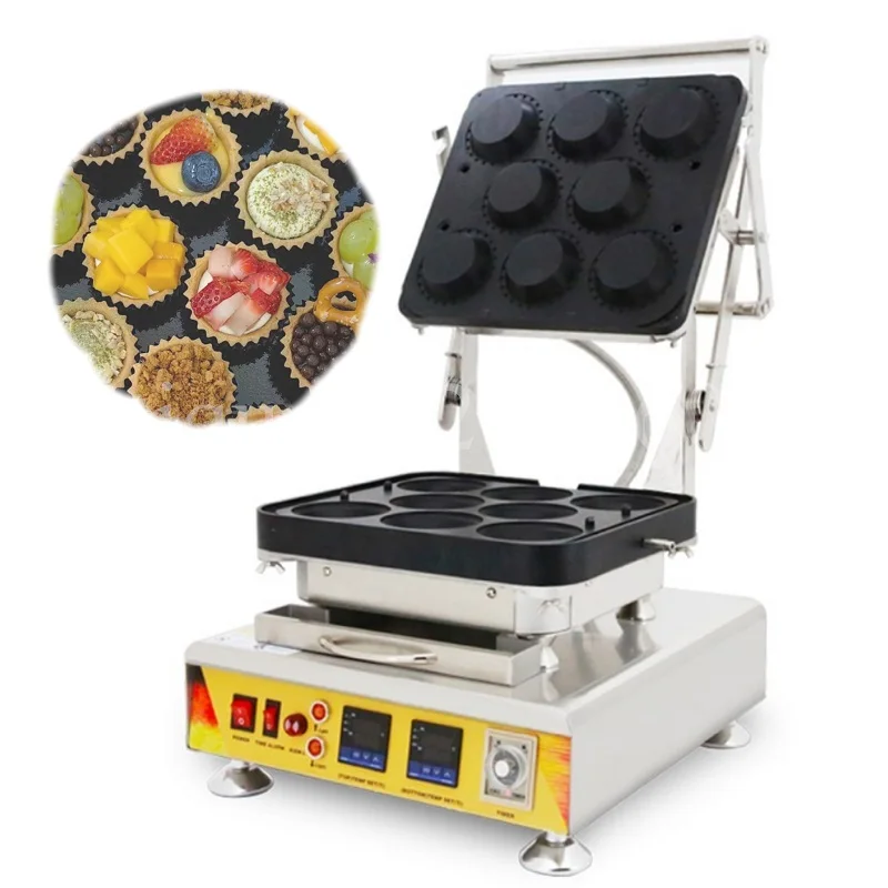 

Commerical Baking Equipment Fruit Tart Waffle Machine Easy to Operate Small Flower Tart Jam Mold Egg Yolk Tart Shell Machine