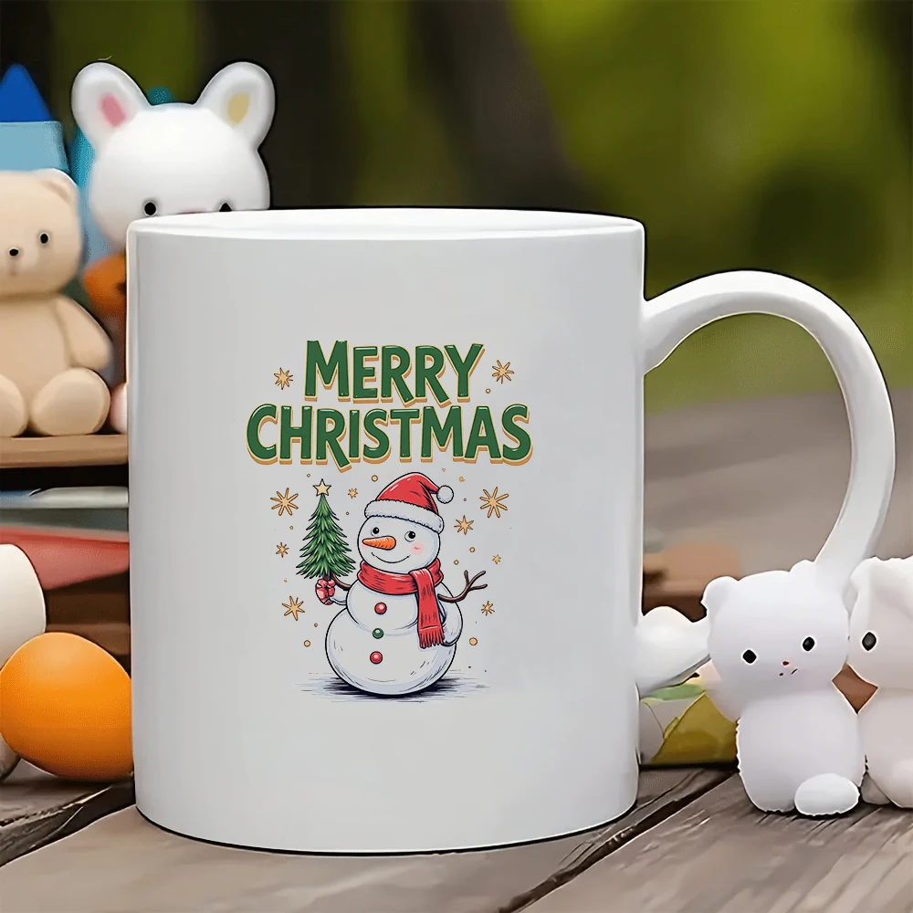 

11oz Mug + Cartoon Santa Claus Merry Christmas Design + Kids Cup Family Office Coffee Cup Christmas Gift Set
