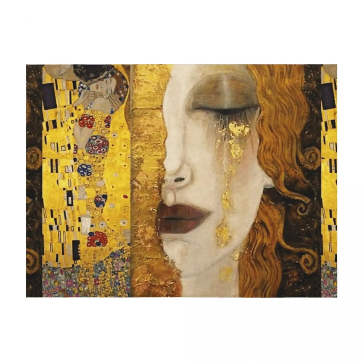 

Golden tears - Gustav Klimt Throw Blanket Summer Hairys decorative cosplay anime Blankets