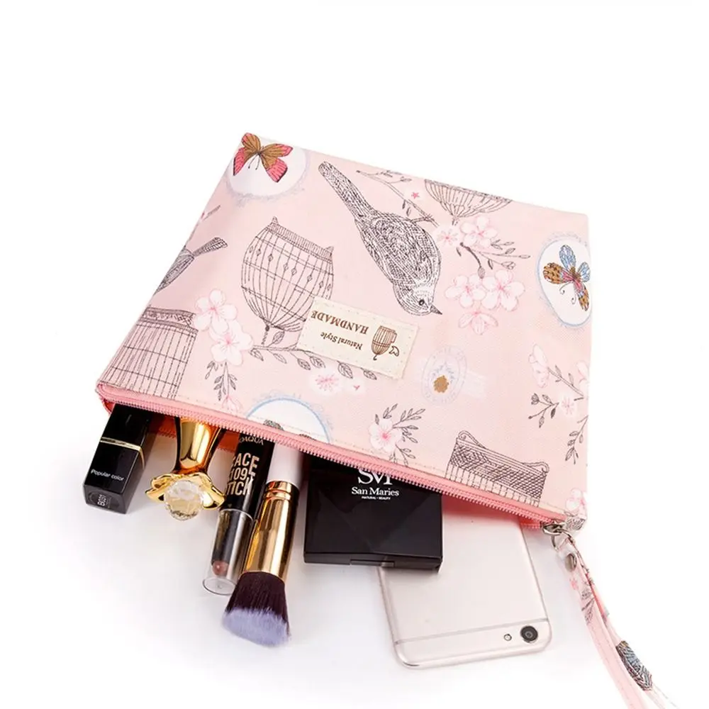 Color Beach Bag Travel Organizer Wash Pouch Flower Printing Cosmetic Bags Toiletry Handbag Women Clutch Bag Korean Storage Bags