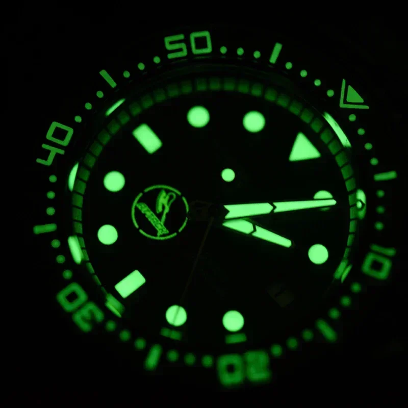 RDUNAE R1ZK-II Watches For Men NH35 Movement Automatic Mechanical Green Titanium Alloy Classic Cetro C3 Luminous Diving watch