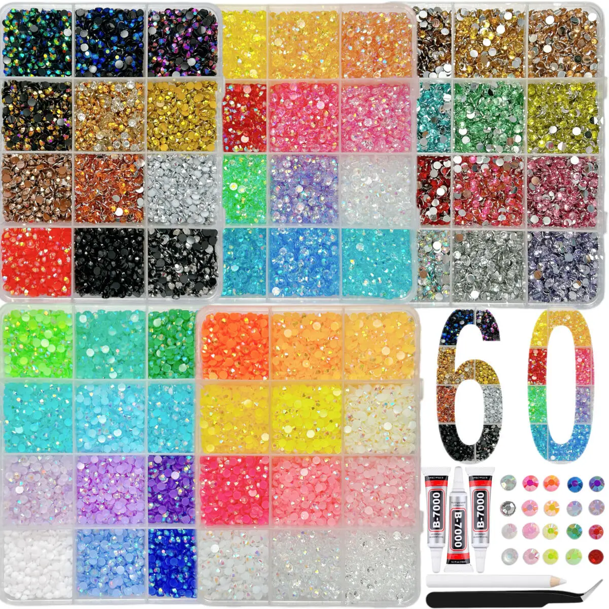 

1Box/1Set Colorful Sparkling Resin Nail Rhinestone 3mm Semi-circular Flatback Jelly Rhinestones Charms DIY Headphone Case Nails