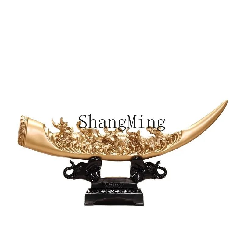 

PYH Ba Jun Ma to Gongcheng Housewarming Gift Ornament TV Cabinet Desktop Dining Side Cabinet Entrance Crafts Elephant Home