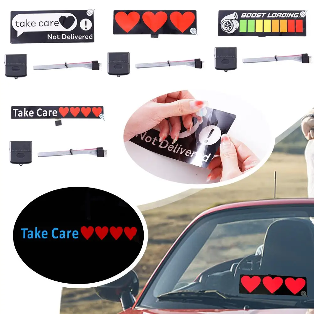 Take Care Led Light-Emitting Window Sticker Windshield Sticker Decorative Car Accessories LED Lights Board Boost Loading Sticker