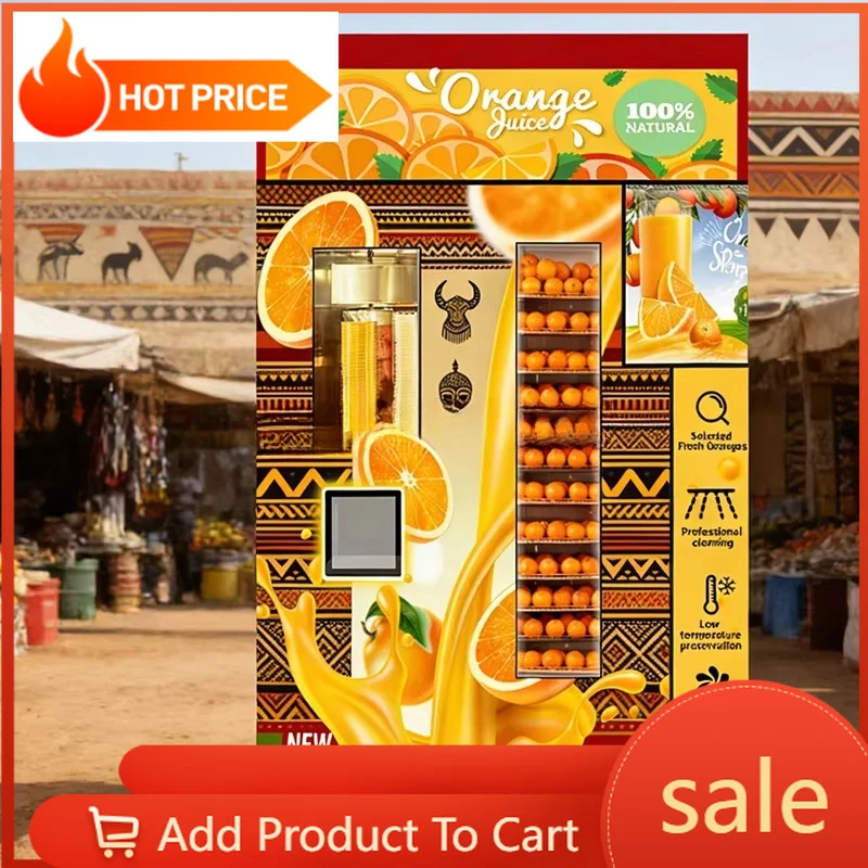 Smart Refrigerated Orange Juice Vending Machine 22 Inch Touch Screen Multiple Payment Methods CE Certified
