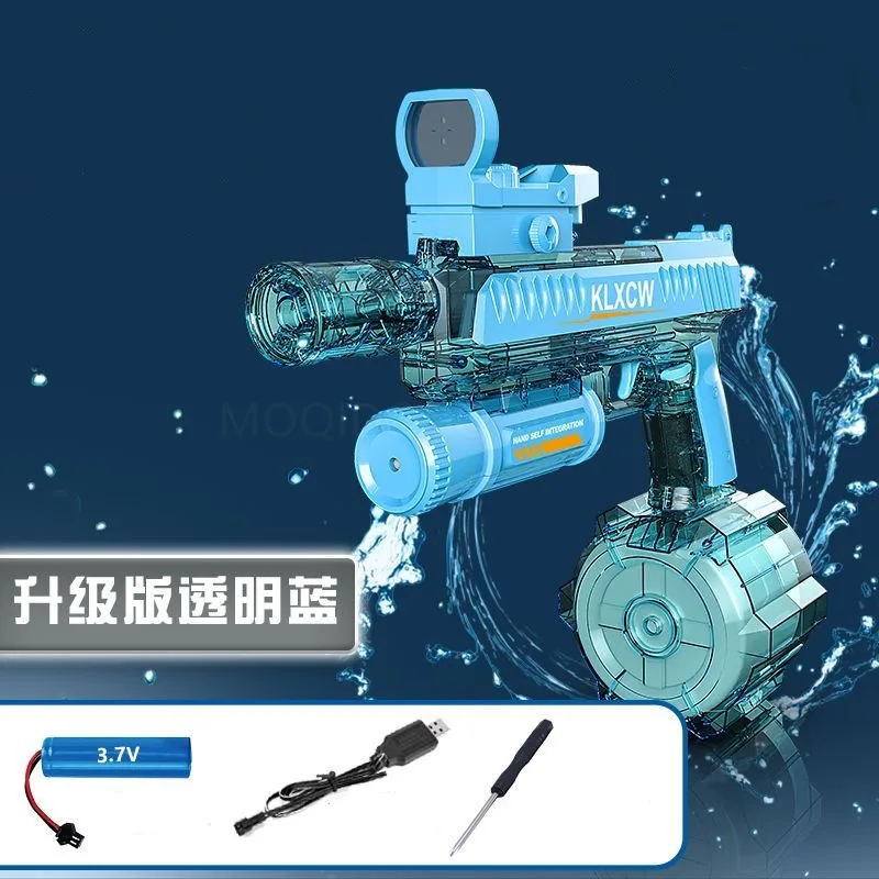 Summer Electric Burst Water Gun Toy With Light, 2024 New New Battle Shooting Water Gun Beach Swimming Pool Adult Toy Gifts