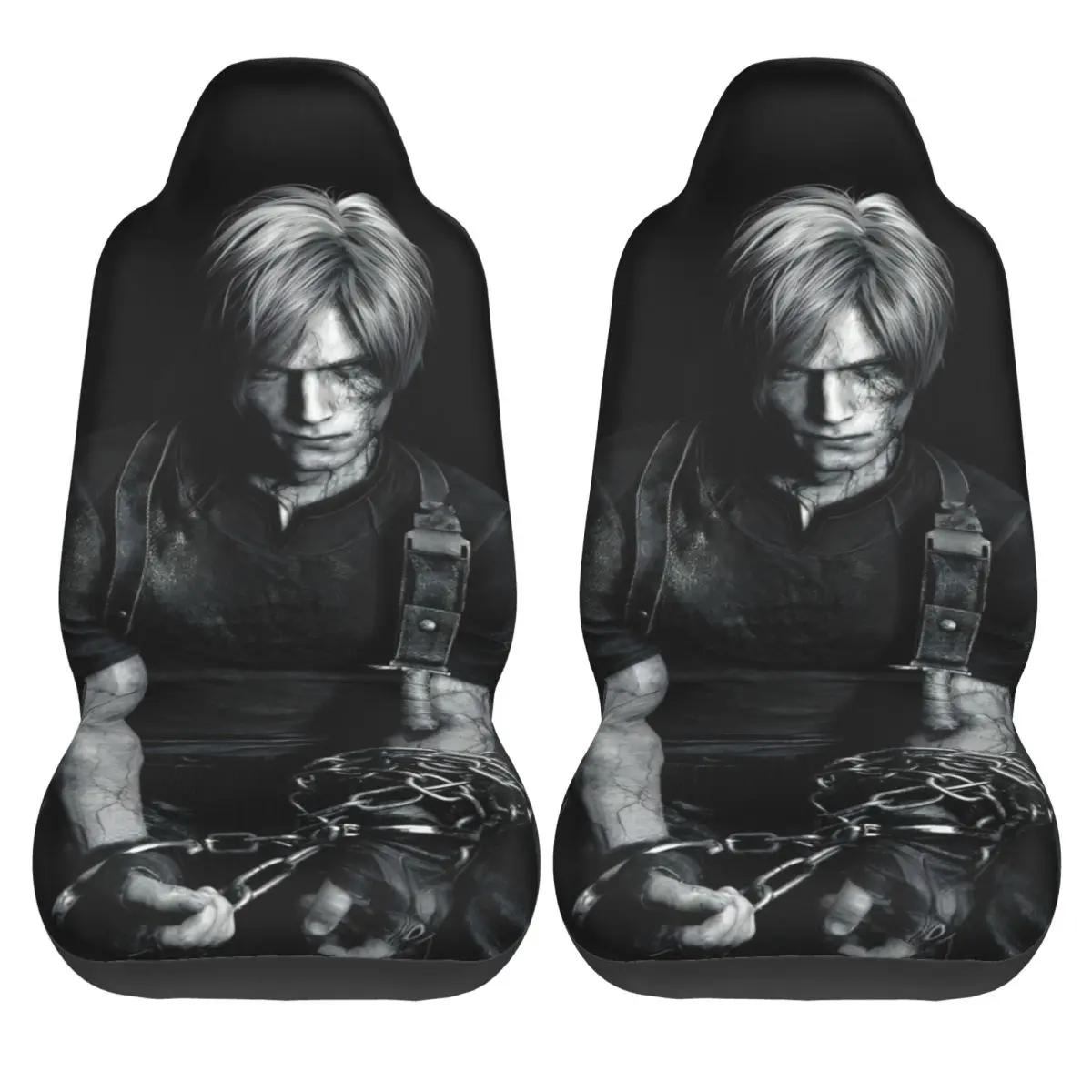 Resident Leon Kennedy Eviled Universal Car Seat Cover Four Seasons For SUV Survival Video Game Seat Covers Polyester Fishing