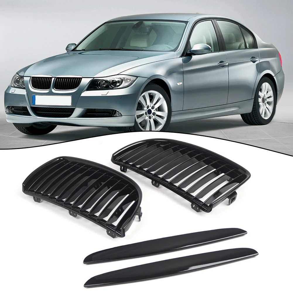 Car Front Bumper Air Intake Grille Black ABS 51137120007 51137120008 Front Bumper Air Intake Grille For BMW 3-Series E90 E91