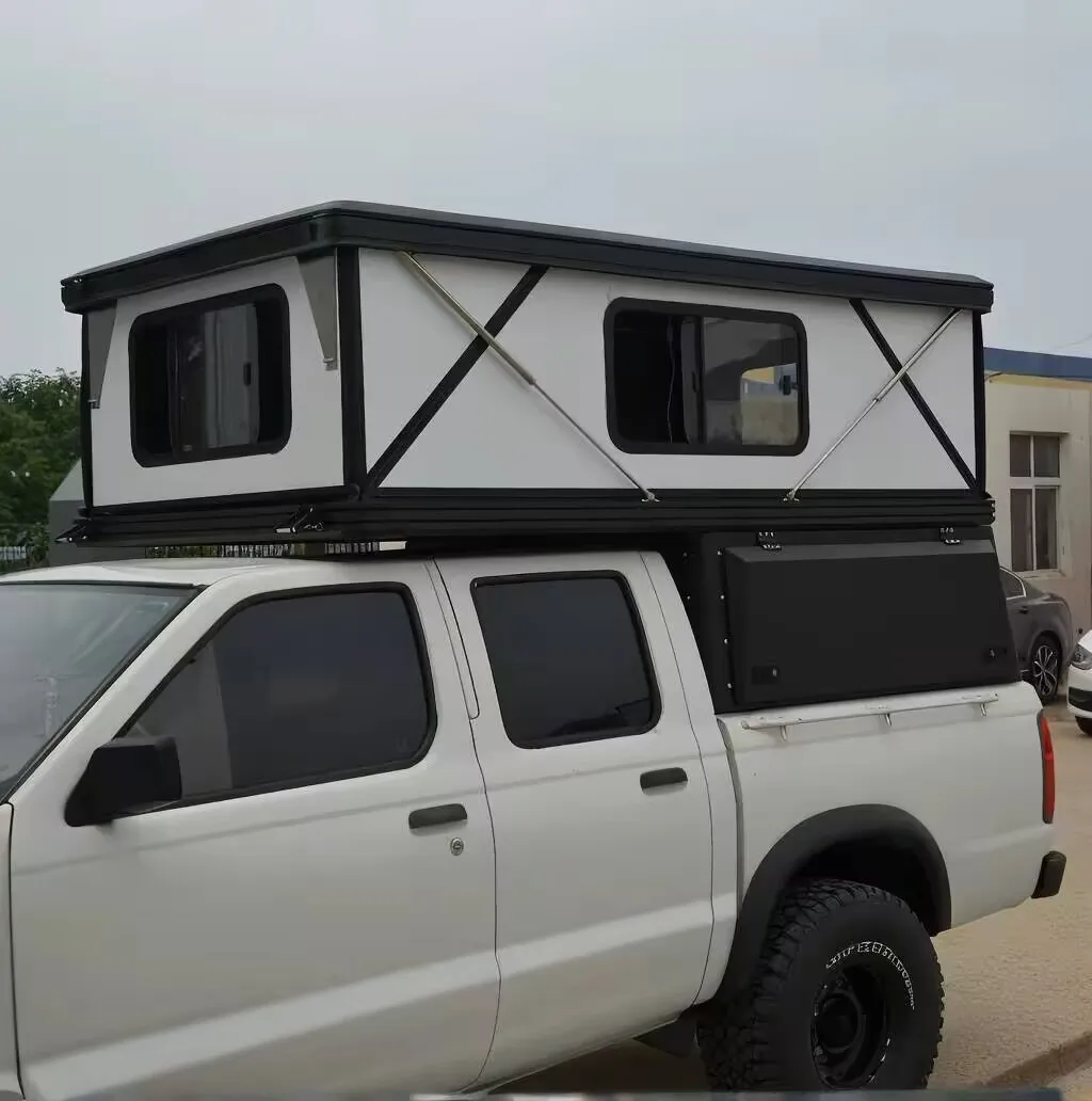 Rooftop Tent Camper, for Toyota Land Cruiser, Lightweight Overland Truck Trailer, Off-Road Camping Motorhome, Safari Shelter