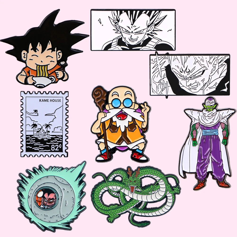 

Anime Icons Jewelry Pins for Backpacks Lapel Dragon Enamel Pins and Brooches for Woman Men Bags Badge Friend Kids for Gifts