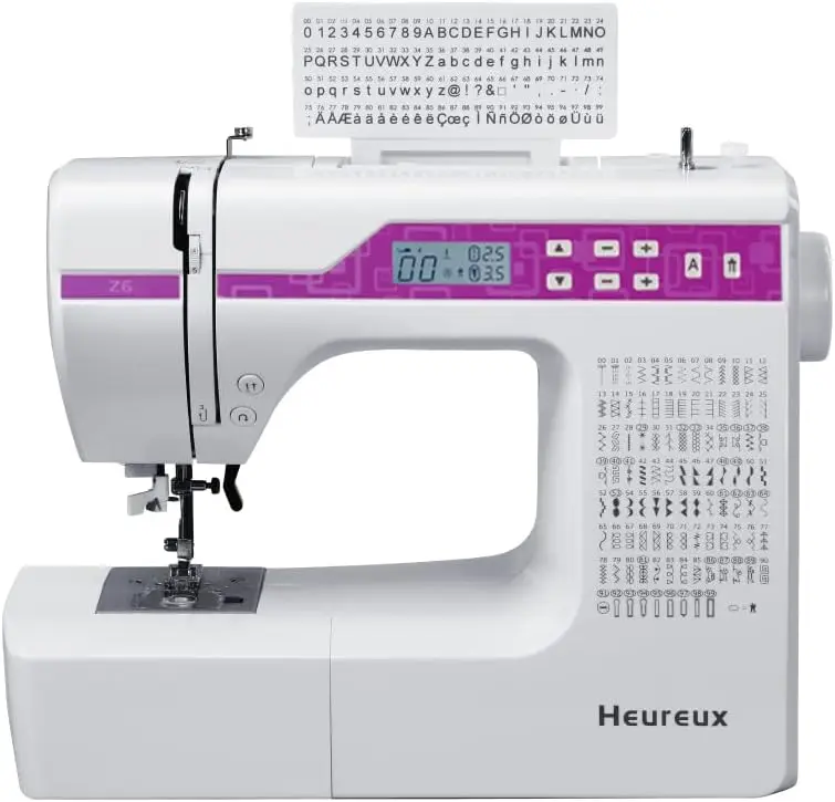 Sewing Machine Computerized And Quilting, 200 Built-In Stitches, Lcd Display, Z6 Automatic Needle Threader, Twin Needle，Purple