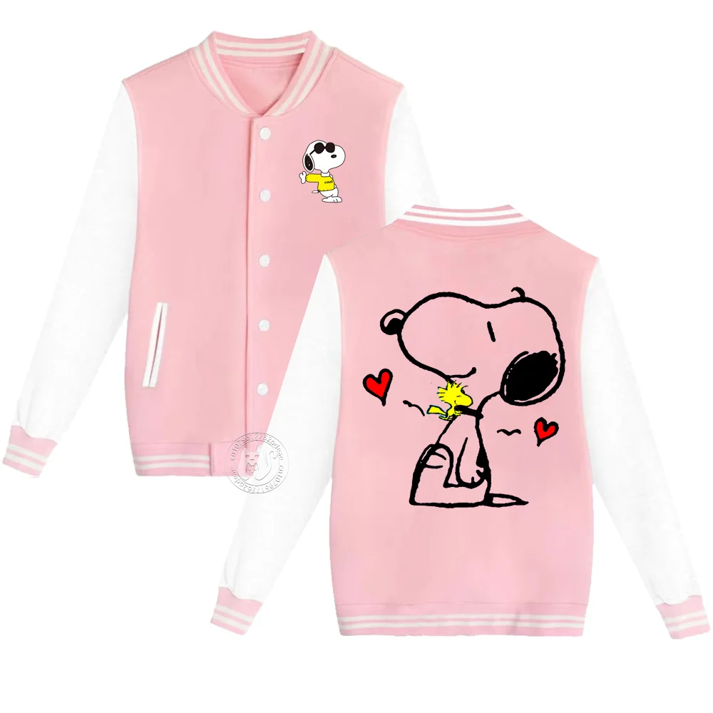 

Cute cartoon Snoopy Yellow bird Love print Autumn/Winter fashion warm kids boys girls casual comfortable baseball uniform