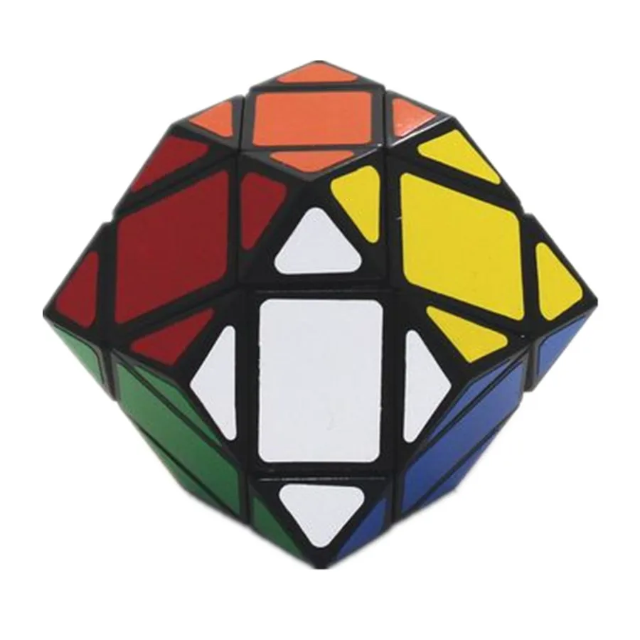 Cubo Mágico Romboidal de Lanlan Fun Idea, con Pegatinas Negras, Juguete Educativo, Regalo de Cumpleaños y Navidad para Niños