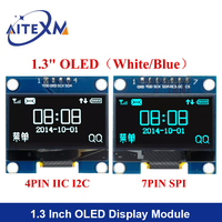 YANXD 1.3 inch OLED module SPI/IIC I2C  white/blue  128X64 1.3\