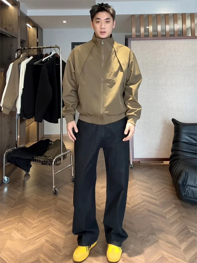 

American Sle Tee-Proof Stand Collar Pilot Jaet Men's Khaki Retro Outdoor Fce Spring Autumn High-End Feeling