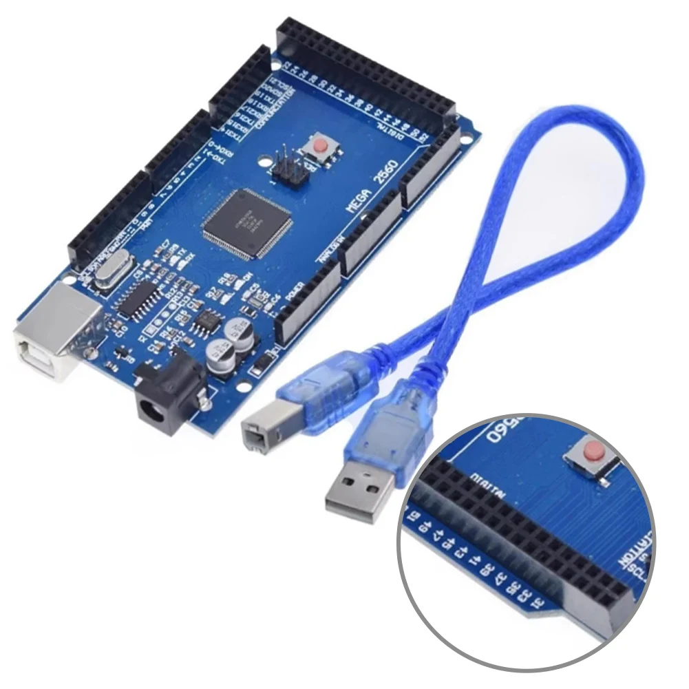 

Development Board And Data Cable FOR MEGA2560 R3 CH340G Development Board With USB Cable Open For USB-to-serial Communication