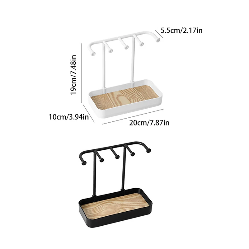 1 قطعة سطح المكتب اليابانية رف شاشة المجوهرات المنزل عدم الانزلاق قلادة أقراط سوار تخزين الرف قاعدة خشبية تخزين الرف