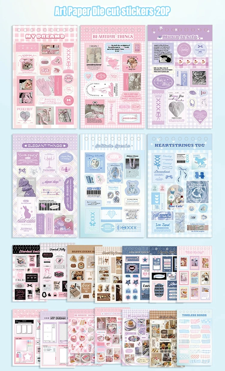 32-Page Element Sticker Book- Ultimate Korean Cute Sticker Collection for KPOP Toploader Deco, Planner Decor, Journaling & More