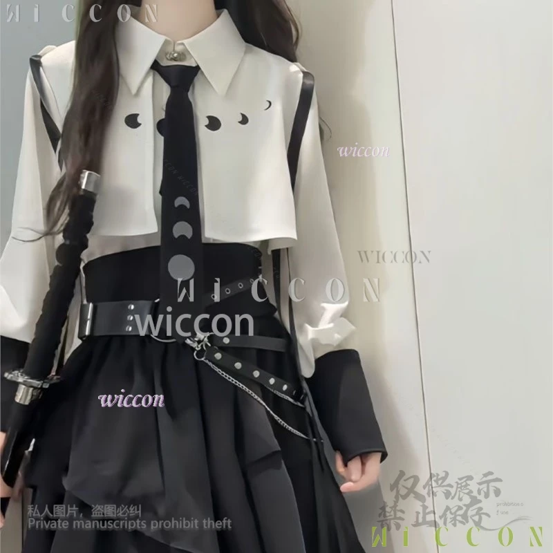 アニメ Jirai Kei スタイル甘いレースアップスリムシャツサブカルチャーハイウエスト包帯 Y2K スカートスリム固体ストリートウェアゴシック JK D ドレス-u