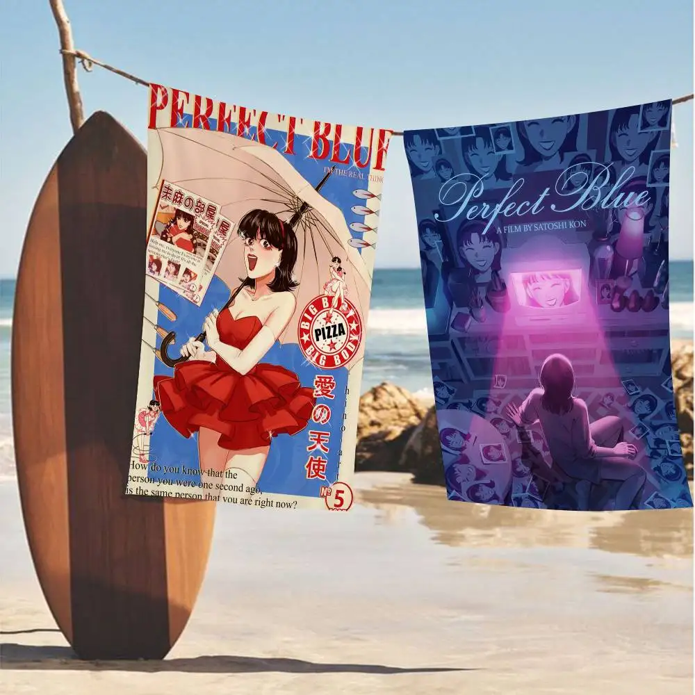 perfect blue canvas Japanese anime horror movie Microfiber Beach Towels Sand Beach Towels Pool Towel for Travel Swim Pool Yoga