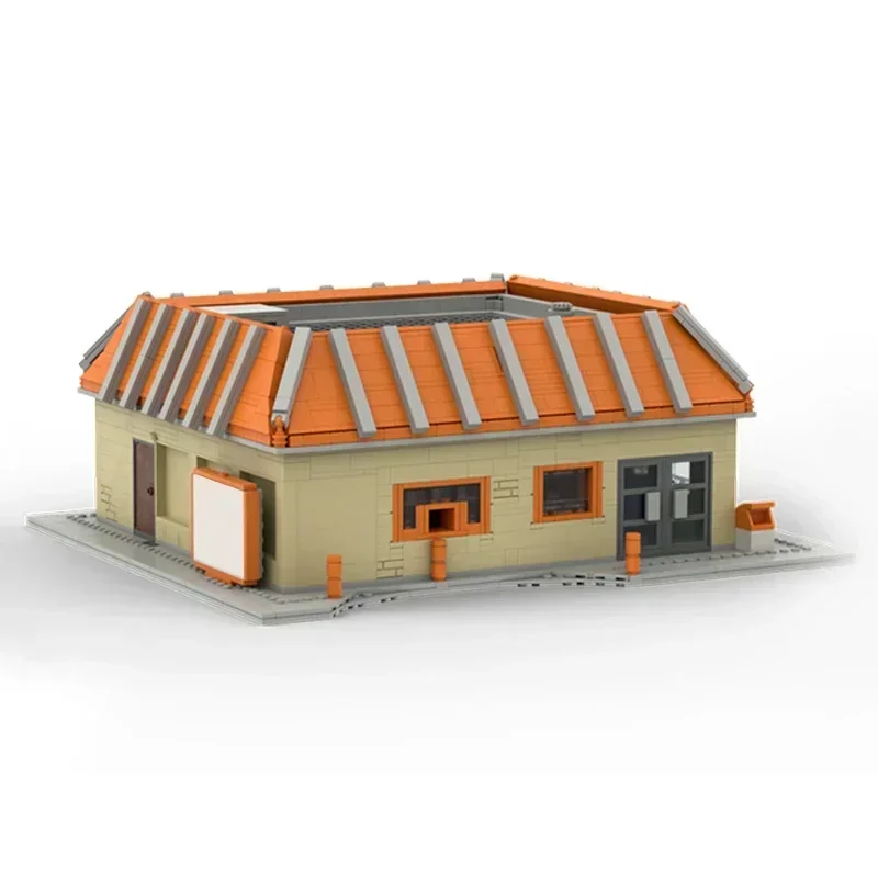 Popular Movie Street View Model MOC Building Bricks Burger Shop Modular Technology Gifts Holiday Assemble Children Toys Suit