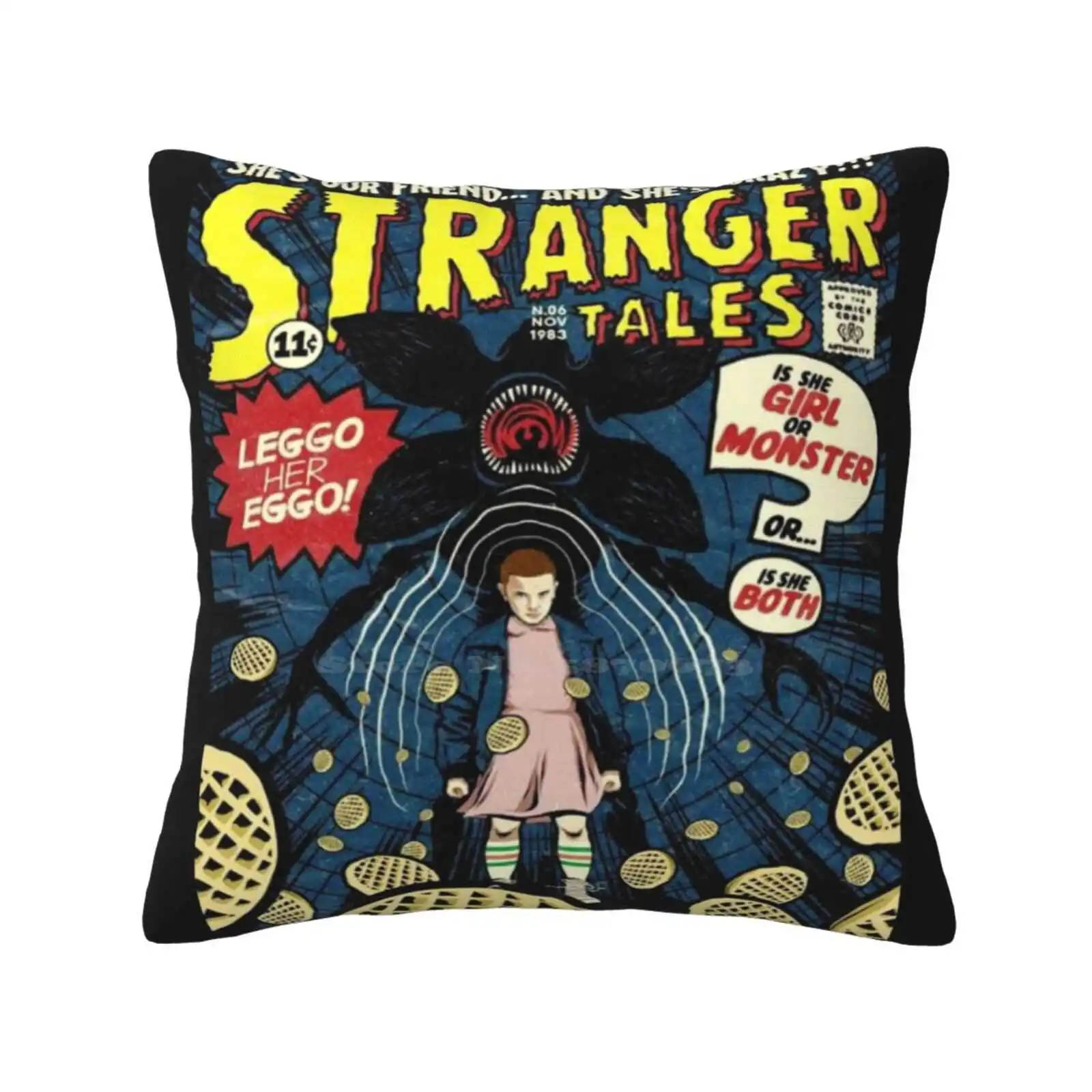 Stranger Tales Comic Fashion Sofa Throw Pillow Cover Pillowcase Stranger Tales Eleven Comic Book Waffles Demogorgon Dustin