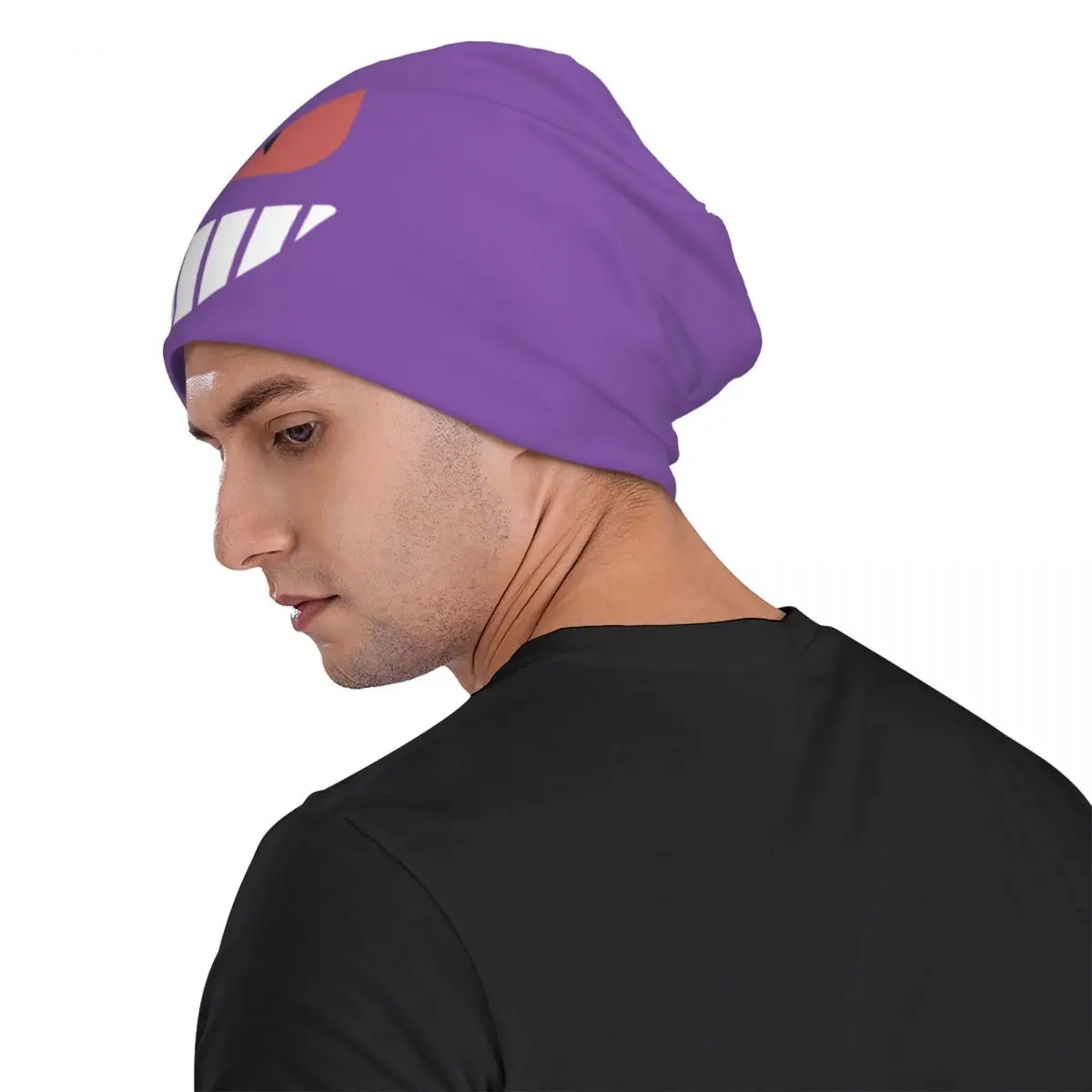 Pokemon gengar rosto bonnet chapéu hip hop esqui crânios gorros chapéus dos desenhos animados anime jogo masculino feminino chapéu de malha quente bonés de dupla utilização