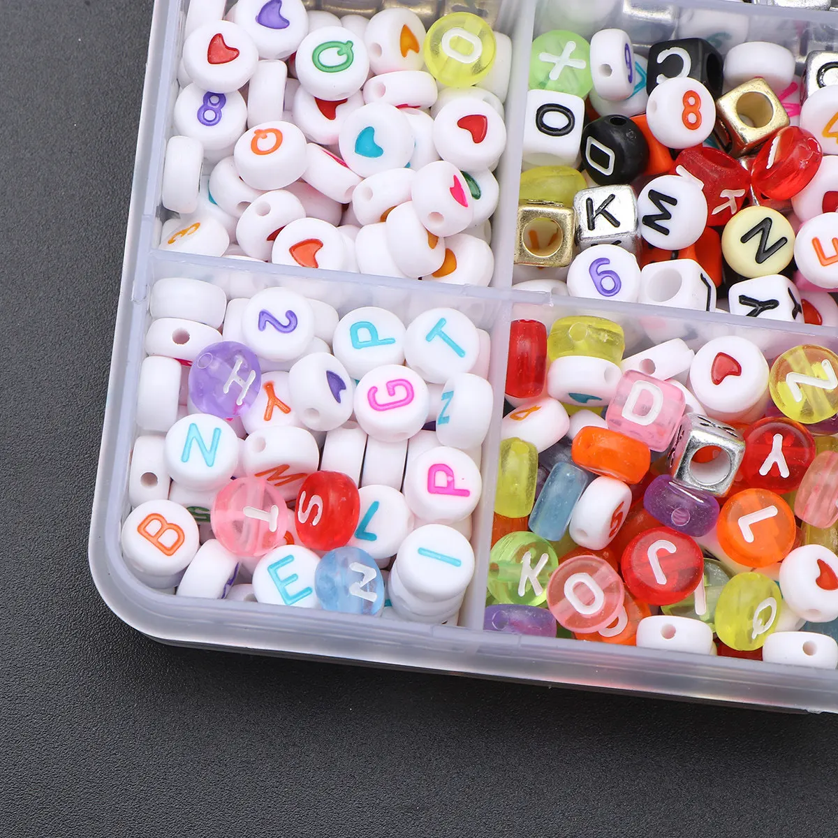 

1080Pcs Colorful Acrylic Letter Beads Jewelry Making Supplies DIY Craft Beads for Necklace Bracelet Keychain Home Decoration