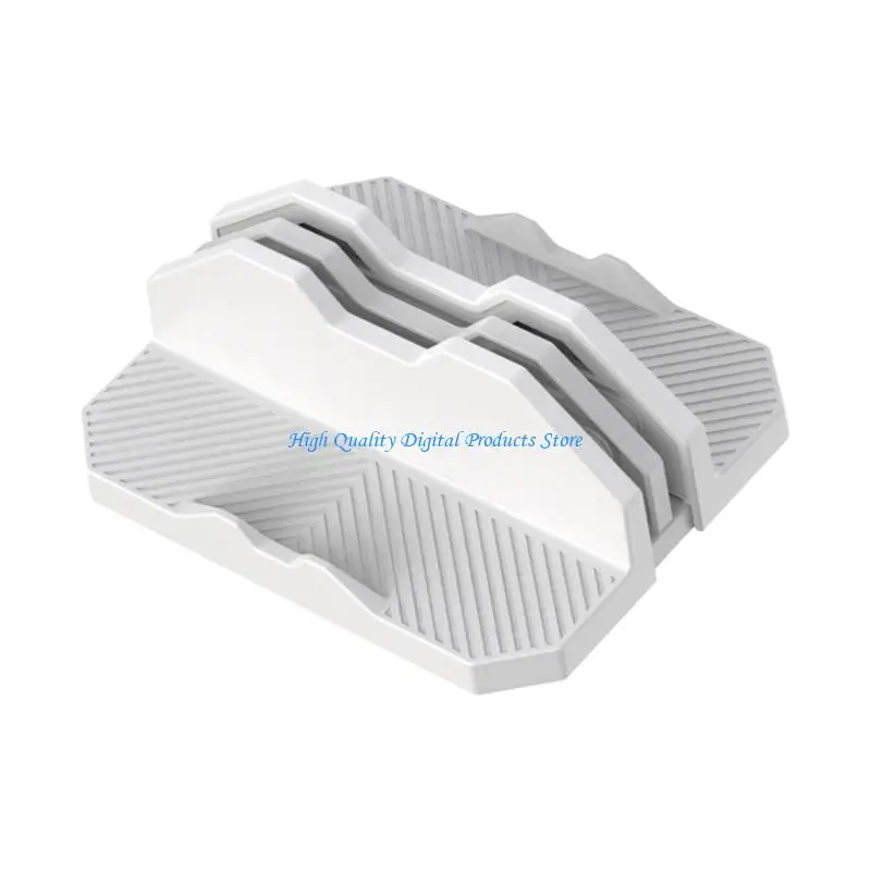 U2JE ABS منظم سطح المكتب رف عمودي التراص حامل الكمبيوتر المحمول حامل لتخزين اللوازم المكتبية الكتاب