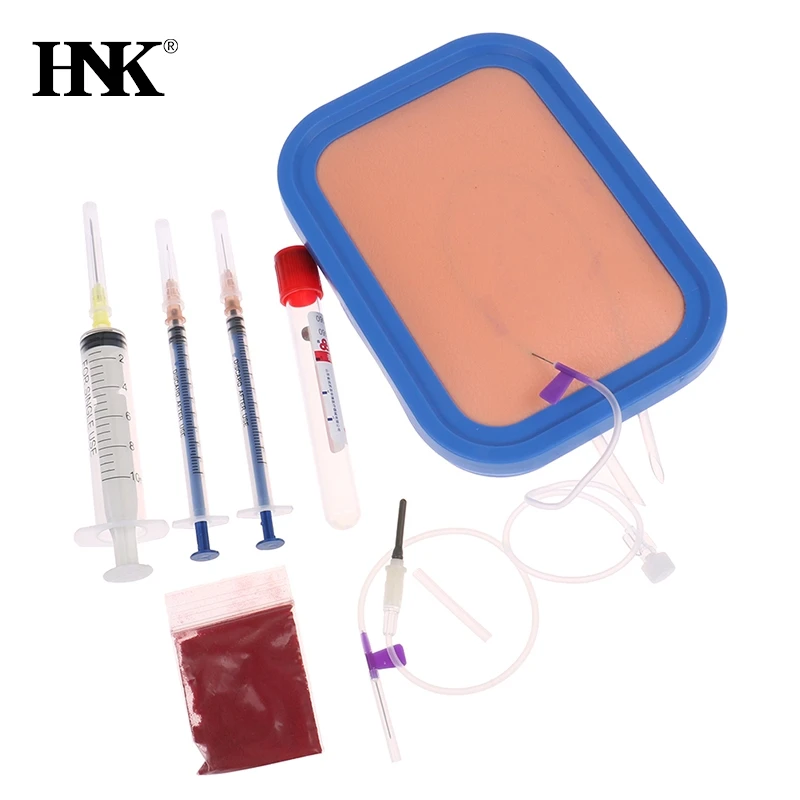 Verpleegkundigen Leren Intraveneuze Venapunctuur Iv Injectie Trainingspakket Pad Siliconen Wond Huid Hechtdraad Trainingsmodel