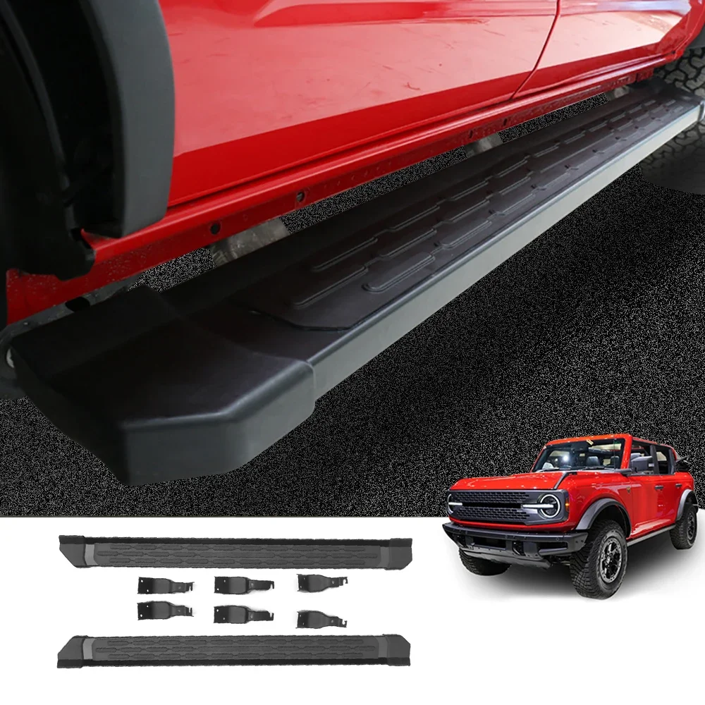 

Car Exterior accessories internal external side rear door step sill protector scuff plate side step for Ford Bronco 2021 2022