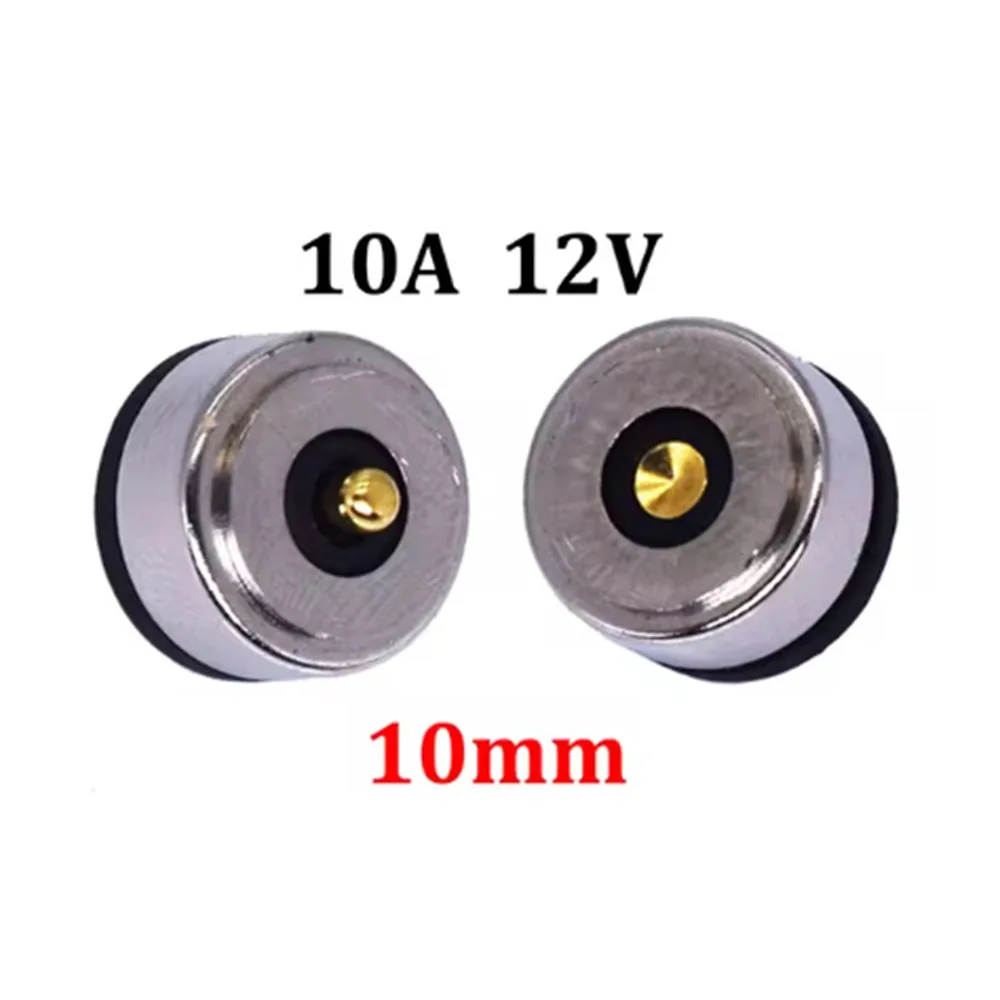 100/lot Spring-Loaded Magnetic Pogo Pin Connector 2Pin Male Female 10A 2A 5V DC Power Charge Probe Magnet Charging Connector