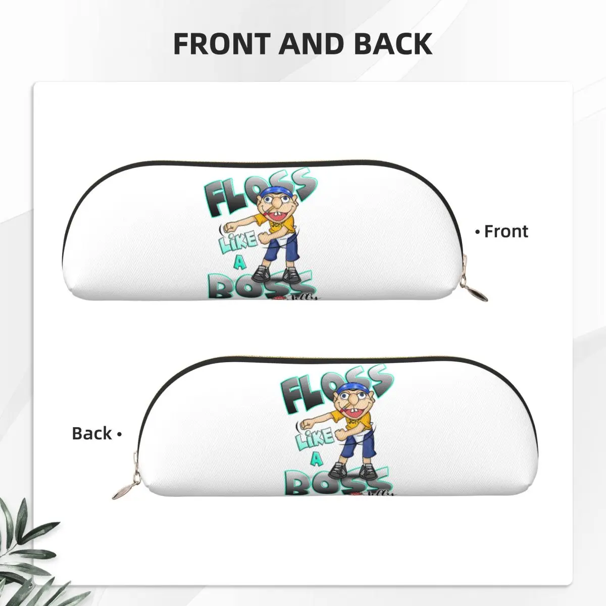 Jeffy fio dental como um chefe sml lápis caso caneta titular armazenamento artigos de papelaria suprimentos grande capacidade caneta caixa saco de lápis para estudantes