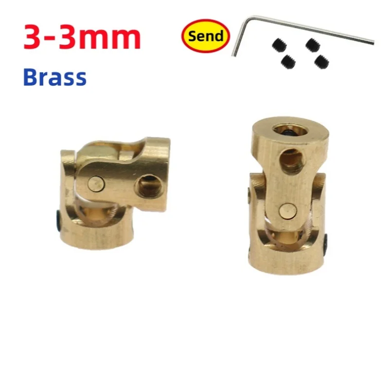 

3-3mm Brass Mini Coupling Universal Joint Model Ship Coupler Gimbal