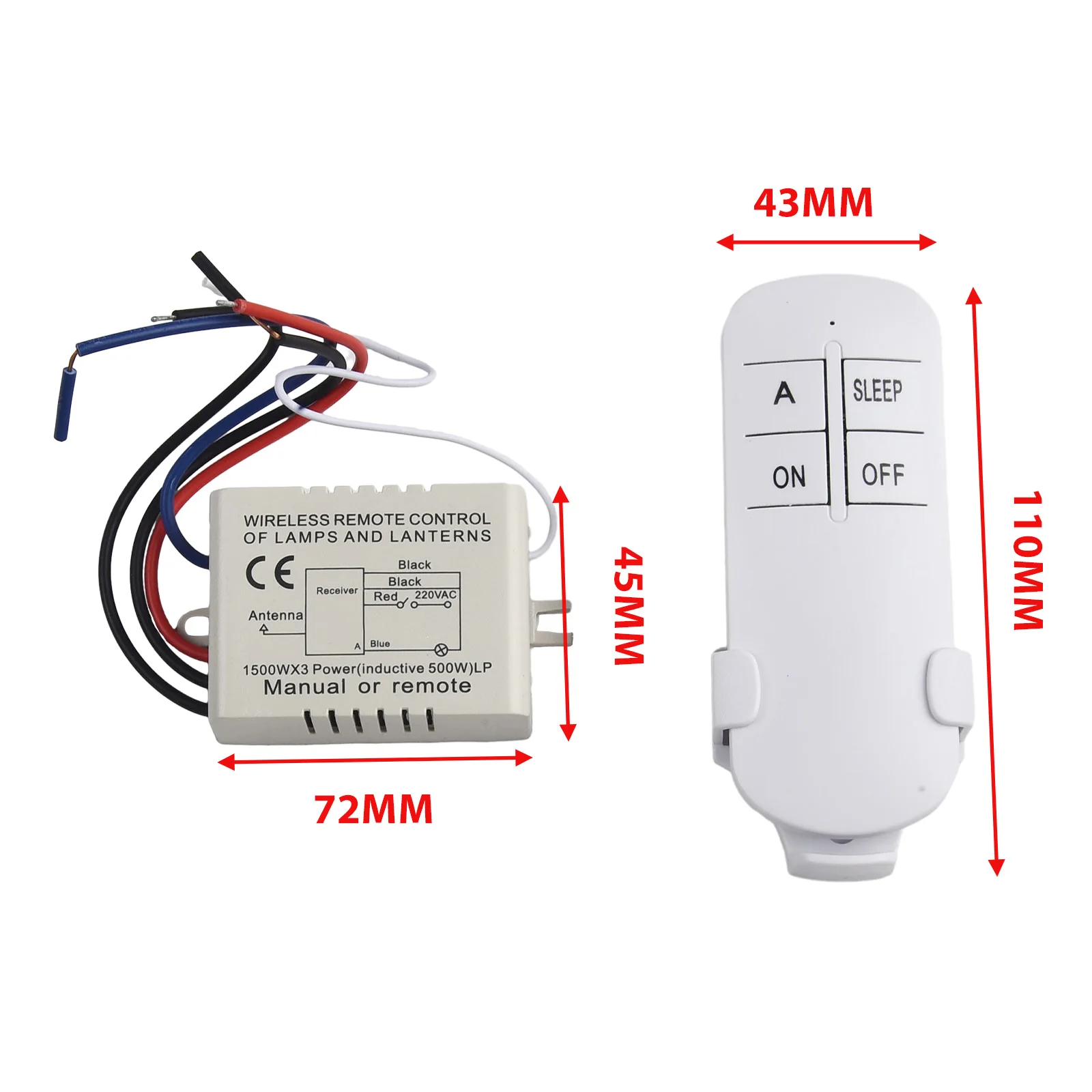 1PCS 1CH ON/OFF 220V Remote Switch Light Wireless Wall Remote Switch Receiver Navajas Multimeter Multitool Ferramentas